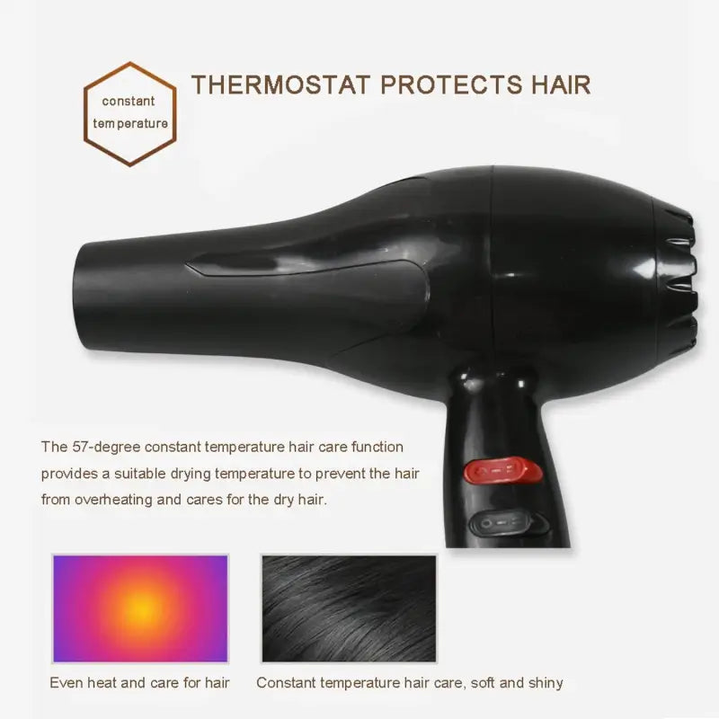 Professional 1800W Hair Dryer for Men & Women 2 Speed & 3 Heat Settings, Salon-Grade Multi-Purpose Use