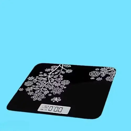 Digital Tempered Glass Weighing Scale – Flower Design LCD