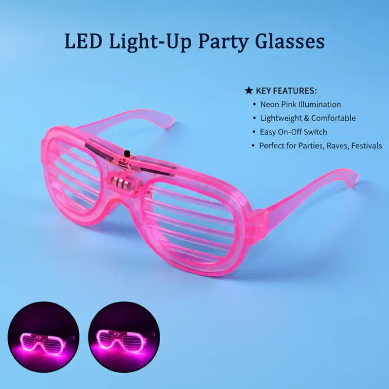 LED Light-Up Party Glasses – Celebration Accessory
