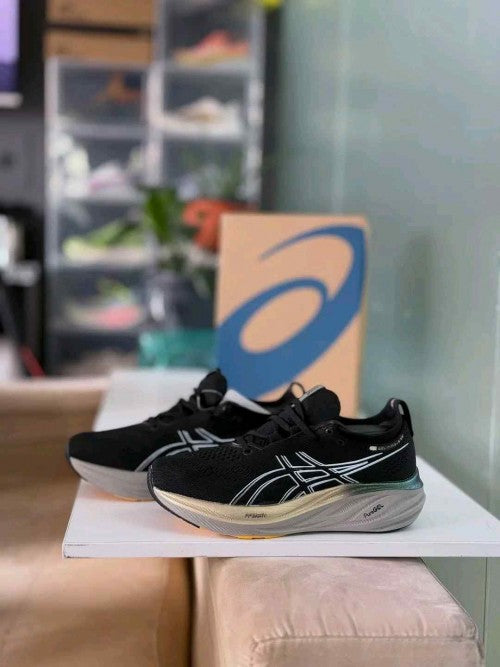Asicss Gel-Nimbus 26 Platinum Black Champagne 1150  Men’s Shoe