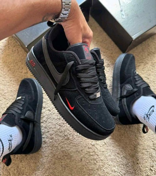 Nikee Airforce 1 Low Multi Swoosh Black Crimson 1208  Men’s Shoe
