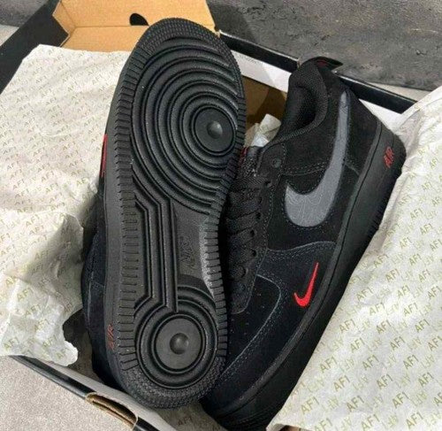 Nikee Airforce 1 Low Multi Swoosh Black Crimson 1208  Men’s Shoe