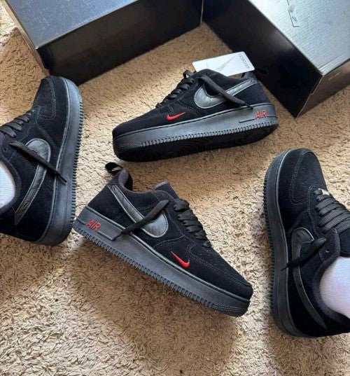 Nikee Airforce 1 Low Multi Swoosh Black Crimson 1208  Men’s Shoe