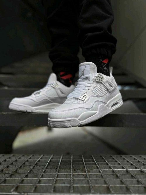 Nikee Air Jordan Retro 4 Pure Money White 1267 Men’s Shoe