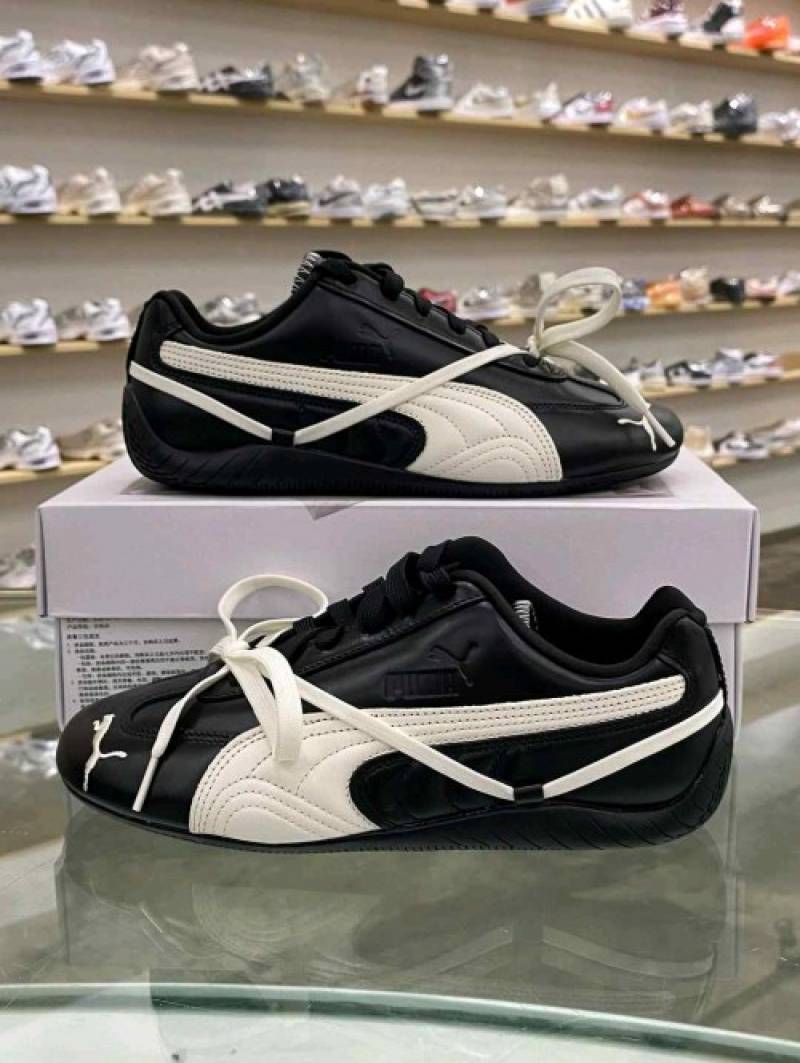 Pumma Speedcat X Rose PRM Black White For Womens With All Accessories