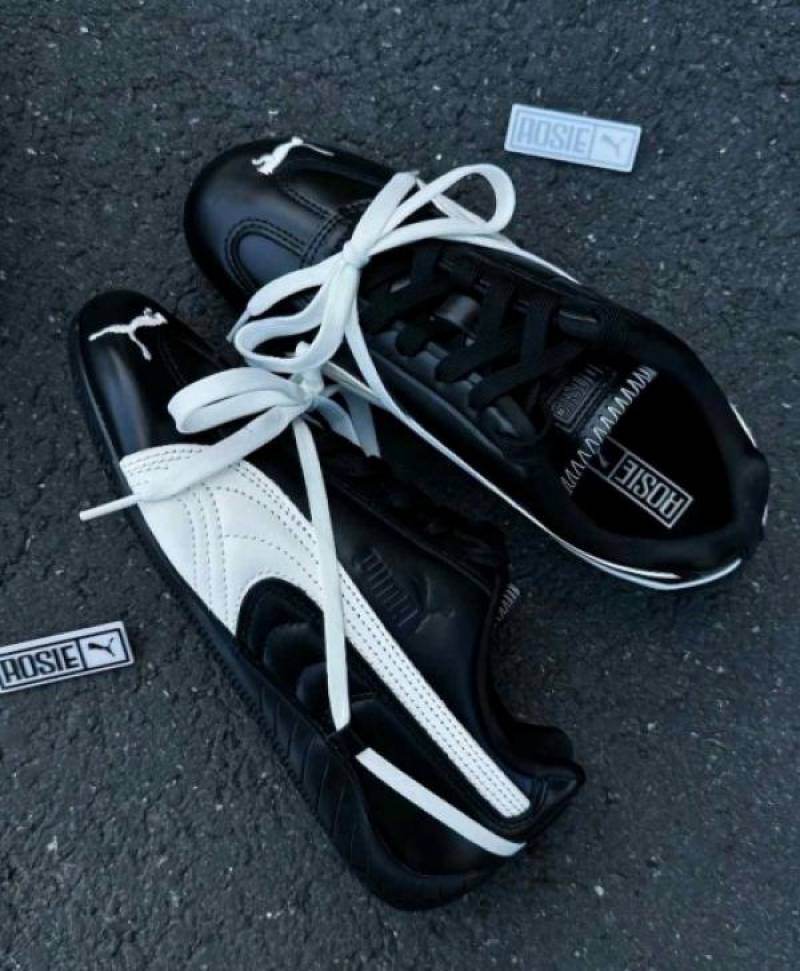 Pumma Speedcat X Rose PRM Black White For Womens With All Accessories