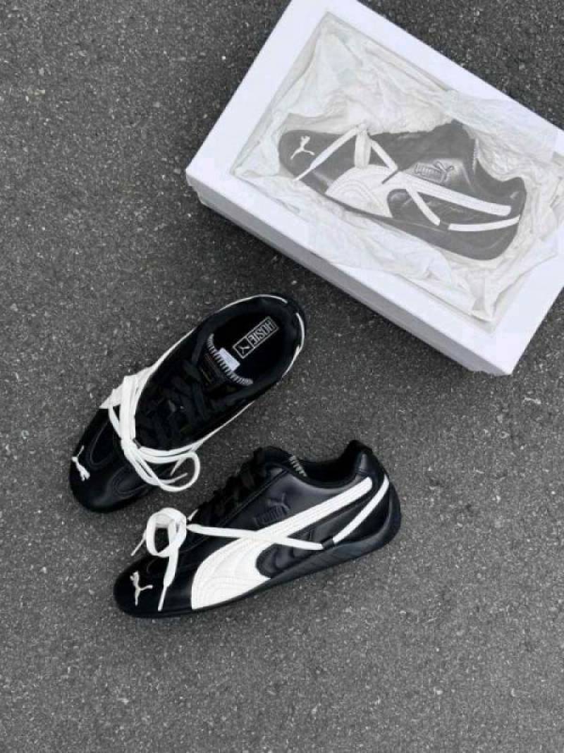 Pumma Speedcat X Rose PRM Black White For Womens With All Accessories