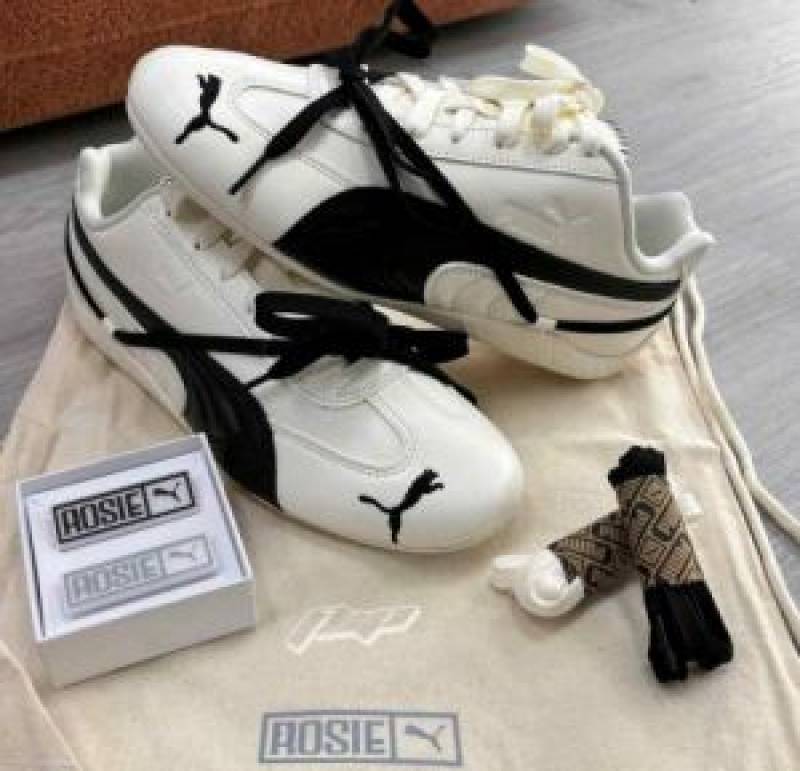 Pumma Speedcat X Rose PRM White Black For Womens With All Accessories