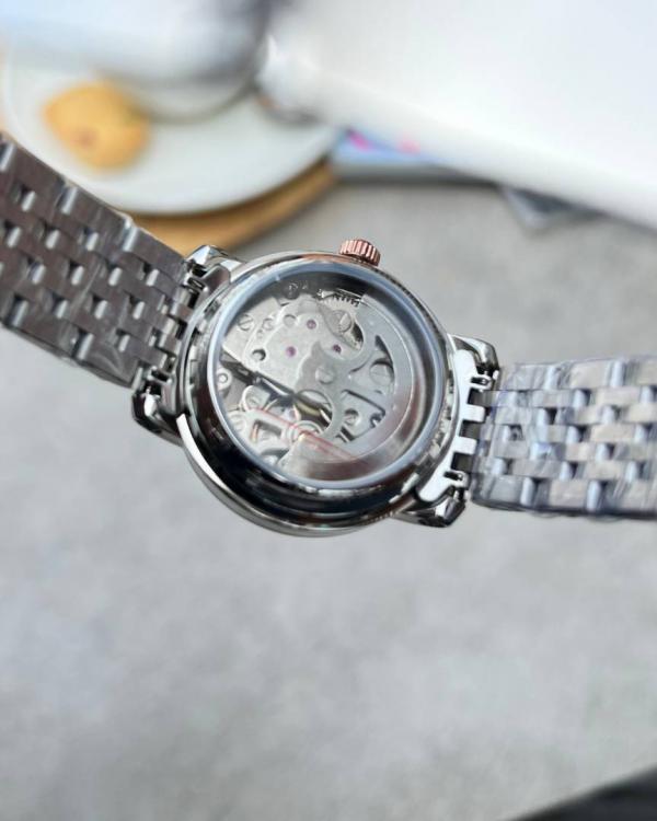 Fossii_l Delphi Automatic 2 ton pink  Ladies Watch