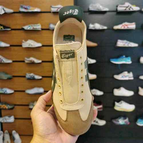 Onitsuukaa Tigerr Mexico 66 Slip On Beige Grass Green 1251