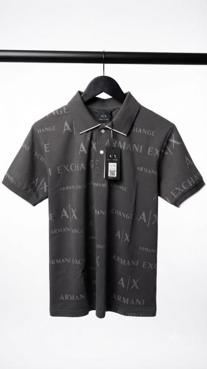 Armani_ Exchange All Over Logo Polo T-Shirt