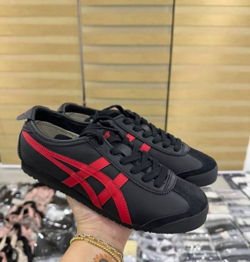 Onitsuuka Tiger Mexico 66 Black Red Womens 349