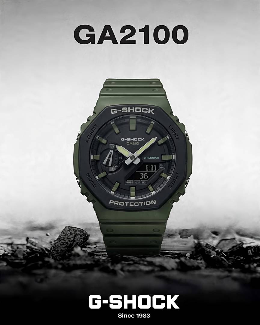 Casio G Shock Ga2100 full green