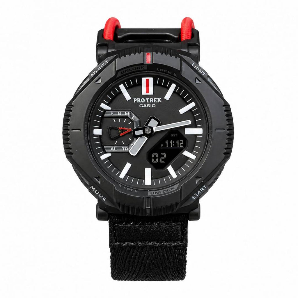 Casio Pro Trek PRJ-B001B-2 black white Red