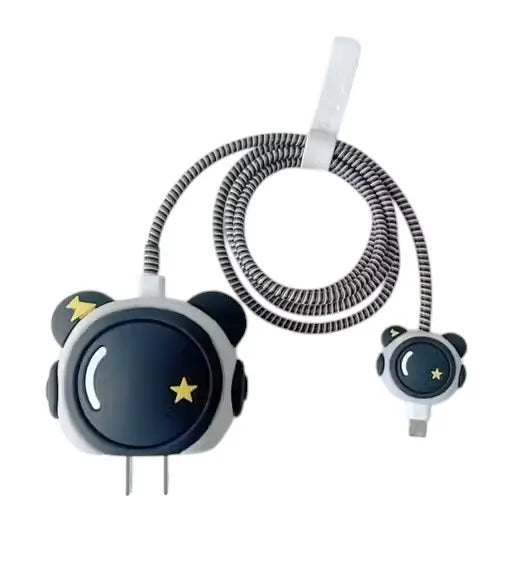 iPhone Charger Adapter & Cable Protector Cover – Cute 3D Design