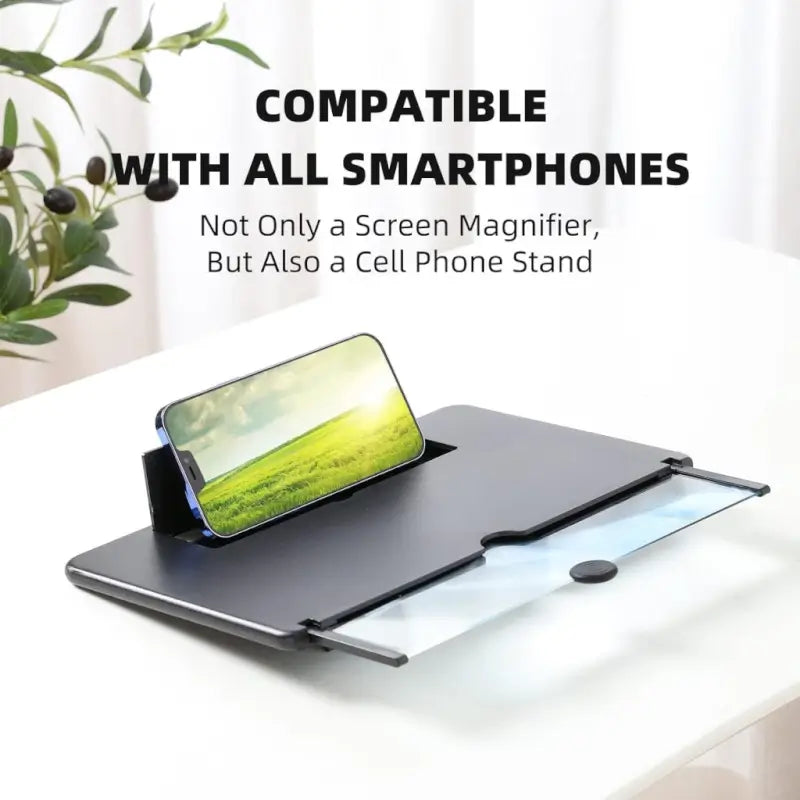 8 Inch 3D HD Mobile Screen Magnifier with Foldable Stand Phone Screen Expander Amplifier for Movies Videos Gaming (Multicolor)