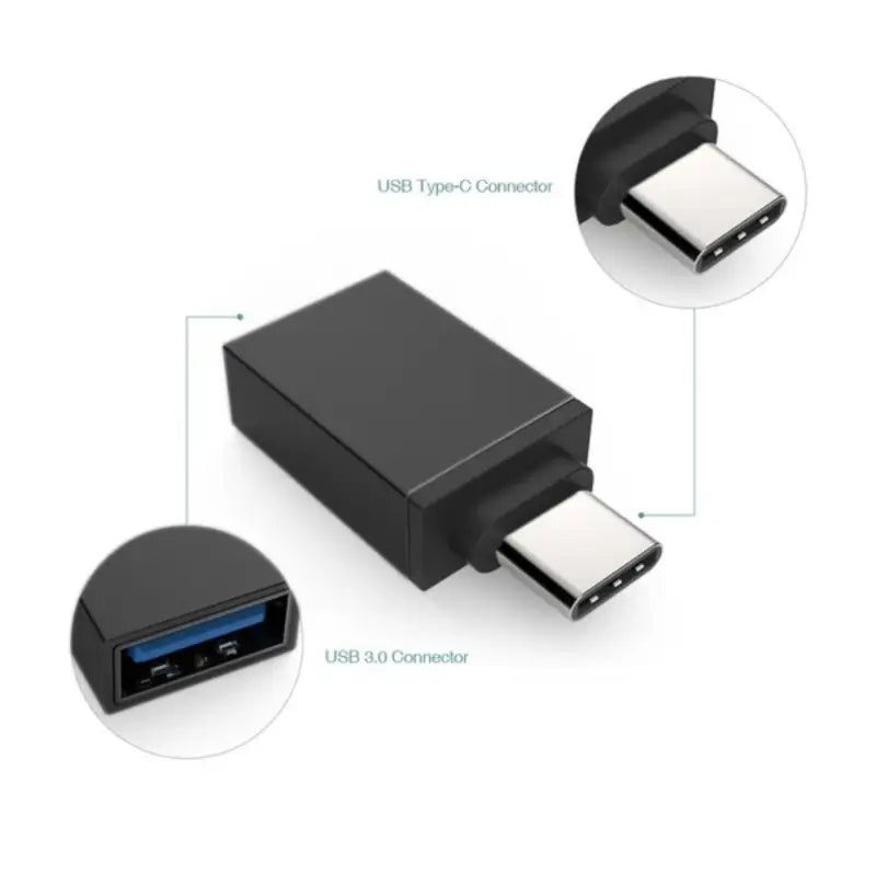 Type-C OTG Adapter - Micro USB to USB-C Converter for Data Transfer & Charging