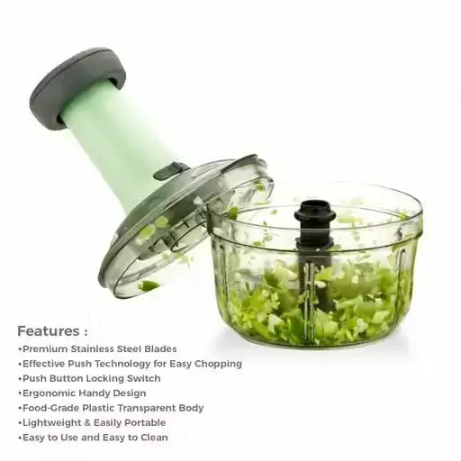 Chopper Manual Chopper Large 650 ml Quick & Powerful Hand Held Food Chopper