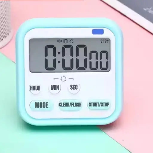 Multipurpose Digital Timer & Stopwatch with Loud Alarm – Magnetic Countdown Time