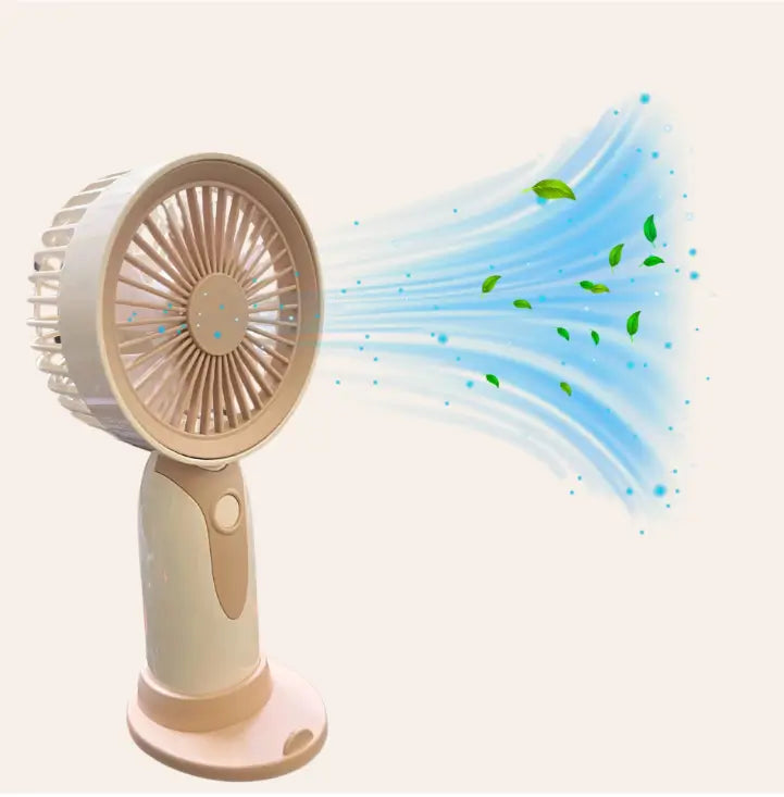 Portable USB Rechargeable Mini Hand Fan with 3 Speed Modes Compact Handheld Cooling Fan for Travel and Indoor Use