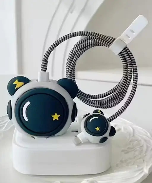 iPhone Charger Adapter & Cable Protector Cover – Cute 3D Design