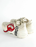 Gucc.i Rhyton Leather Sneakers with Lip Print
