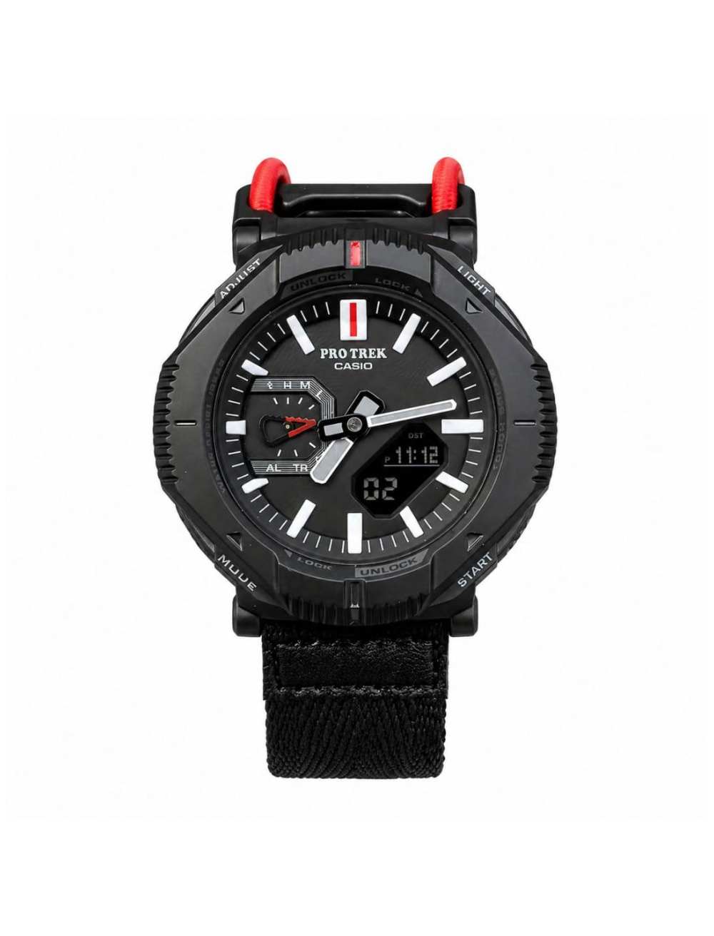 Casio Pro Trek PRJ-B001B-2 black white Red