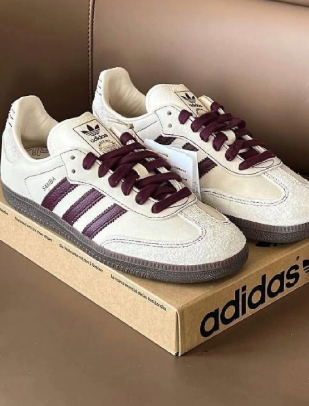 Adidaas Samba OG Men s Wonder White Maroon