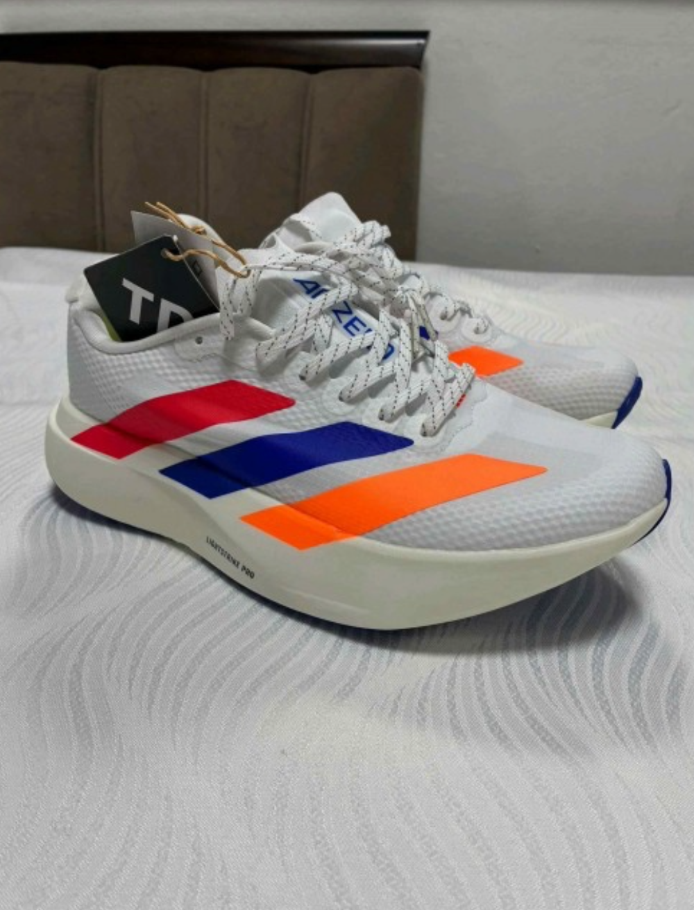 Adidass Adizero Evo SL Cloud White Lucid Red Blue