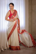 Mul Cotton saree Noksha par