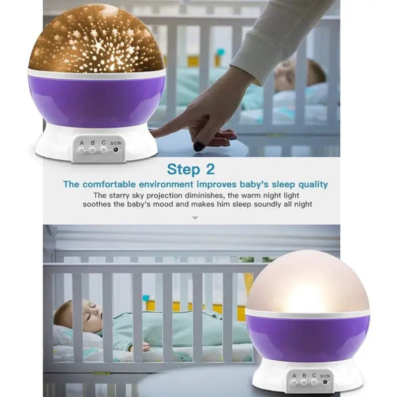 Star Master Moon & Galaxy Projector Night Lamp with Rotating LED Lights