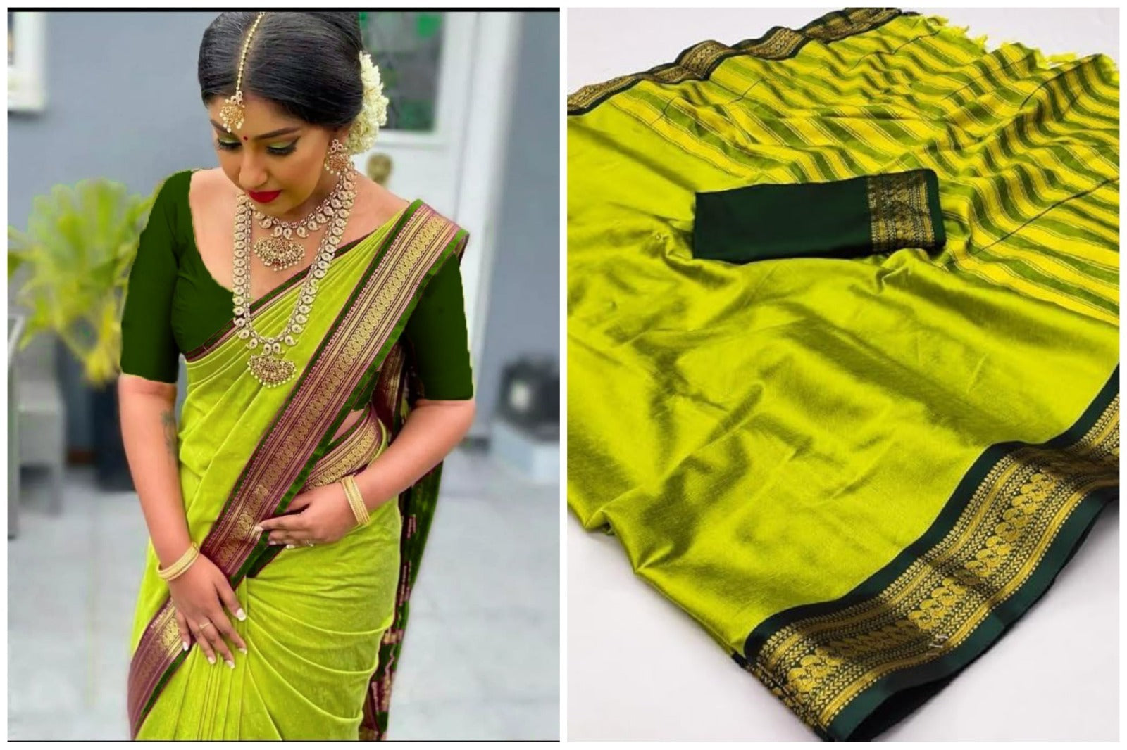 PURE AURA SILK WITH PEACOCK WEAVING DESIGNS  SAREE