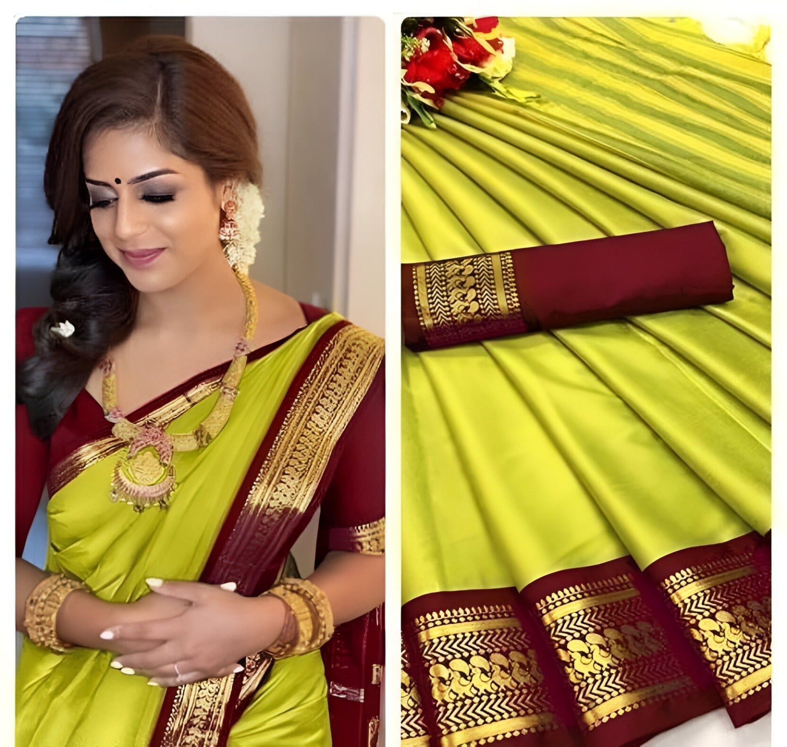 PURE AURA SILK WITH PEACOCK WEAVING DESIGNS  SAREE