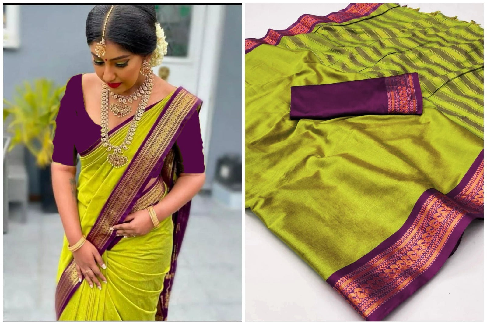 PURE AURA SILK WITH PEACOCK WEAVING DESIGNS  SAREE