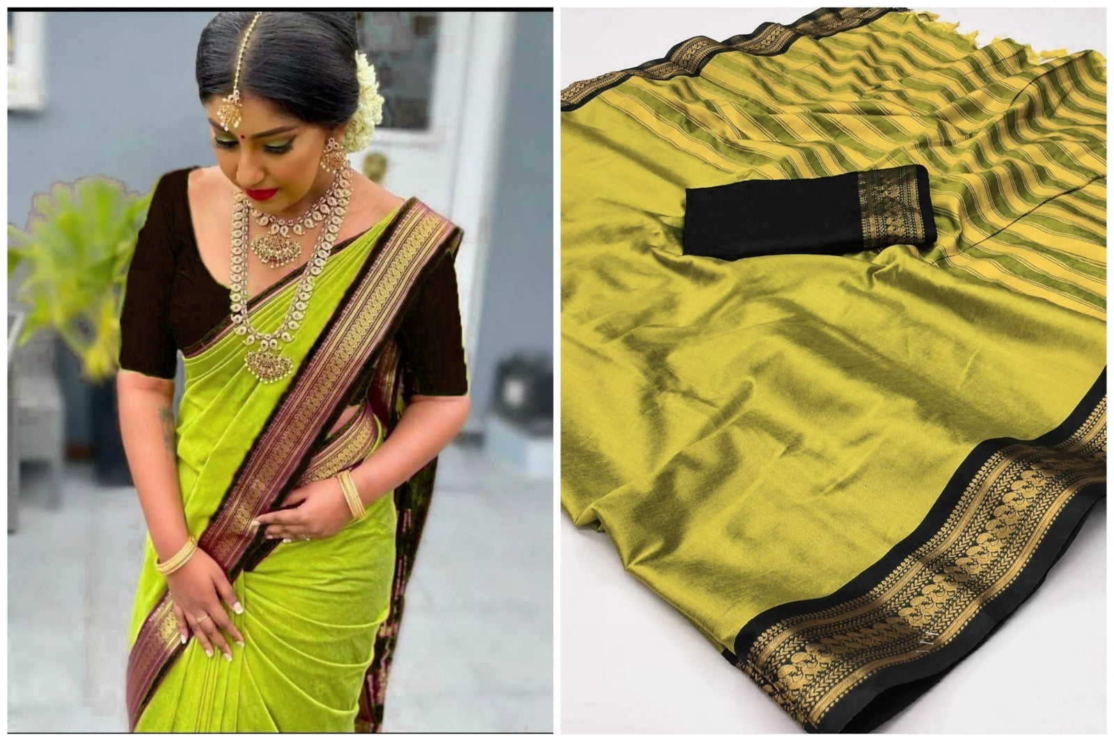 PURE AURA SILK WITH PEACOCK WEAVING DESIGNS  SAREE