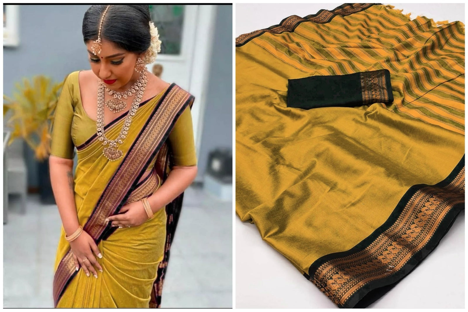 PURE AURA SILK WITH PEACOCK WEAVING DESIGNS  SAREE