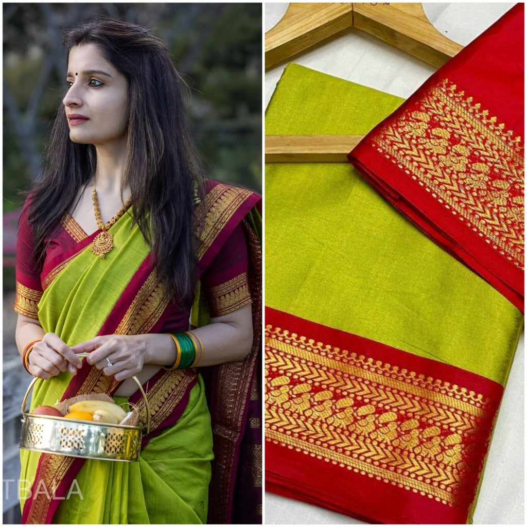 PURE AURA SILK WITH PEACOCK WEAVING DESIGNS  SAREE