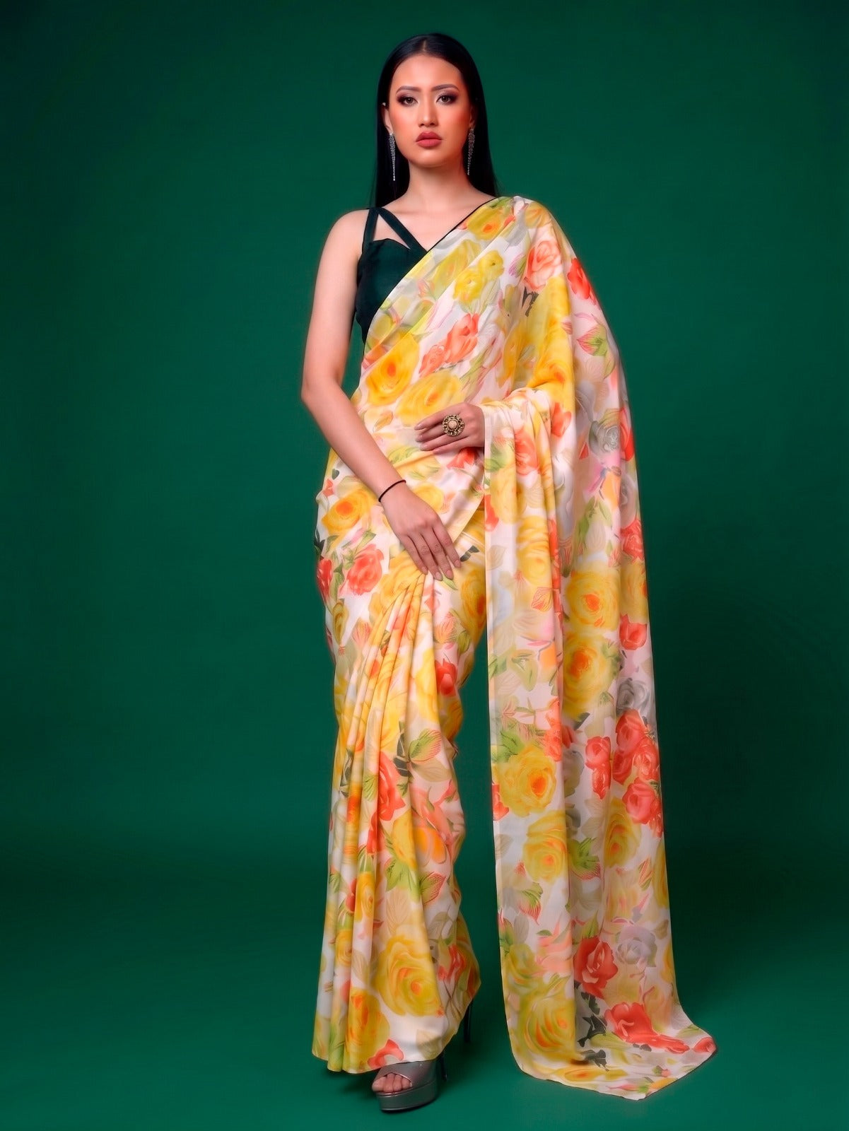 Satin Saree