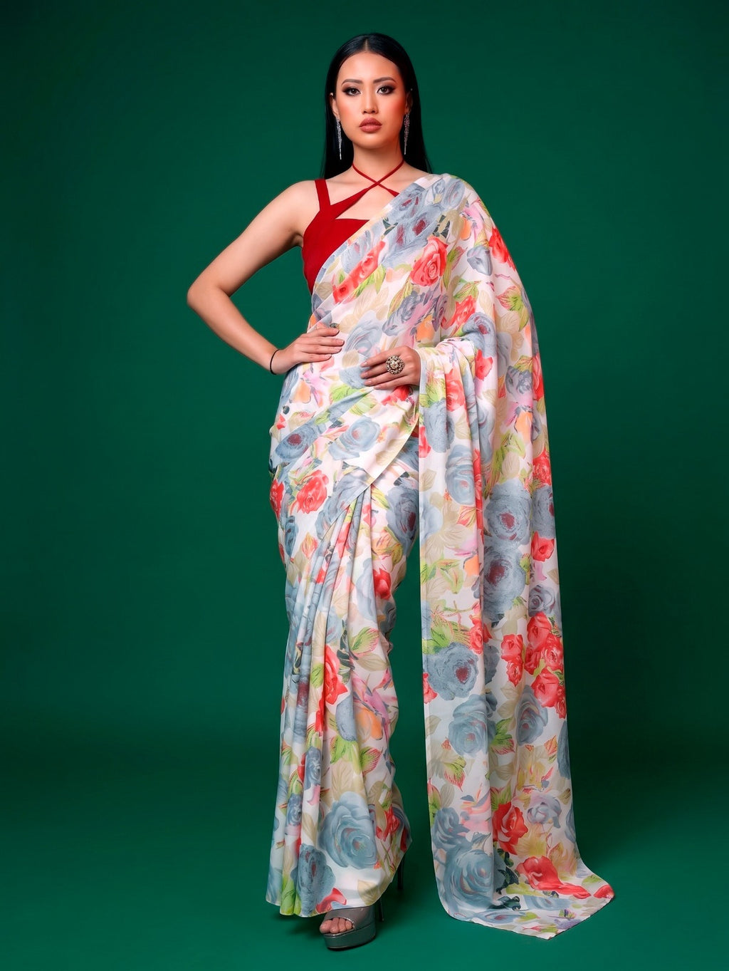Satin Saree