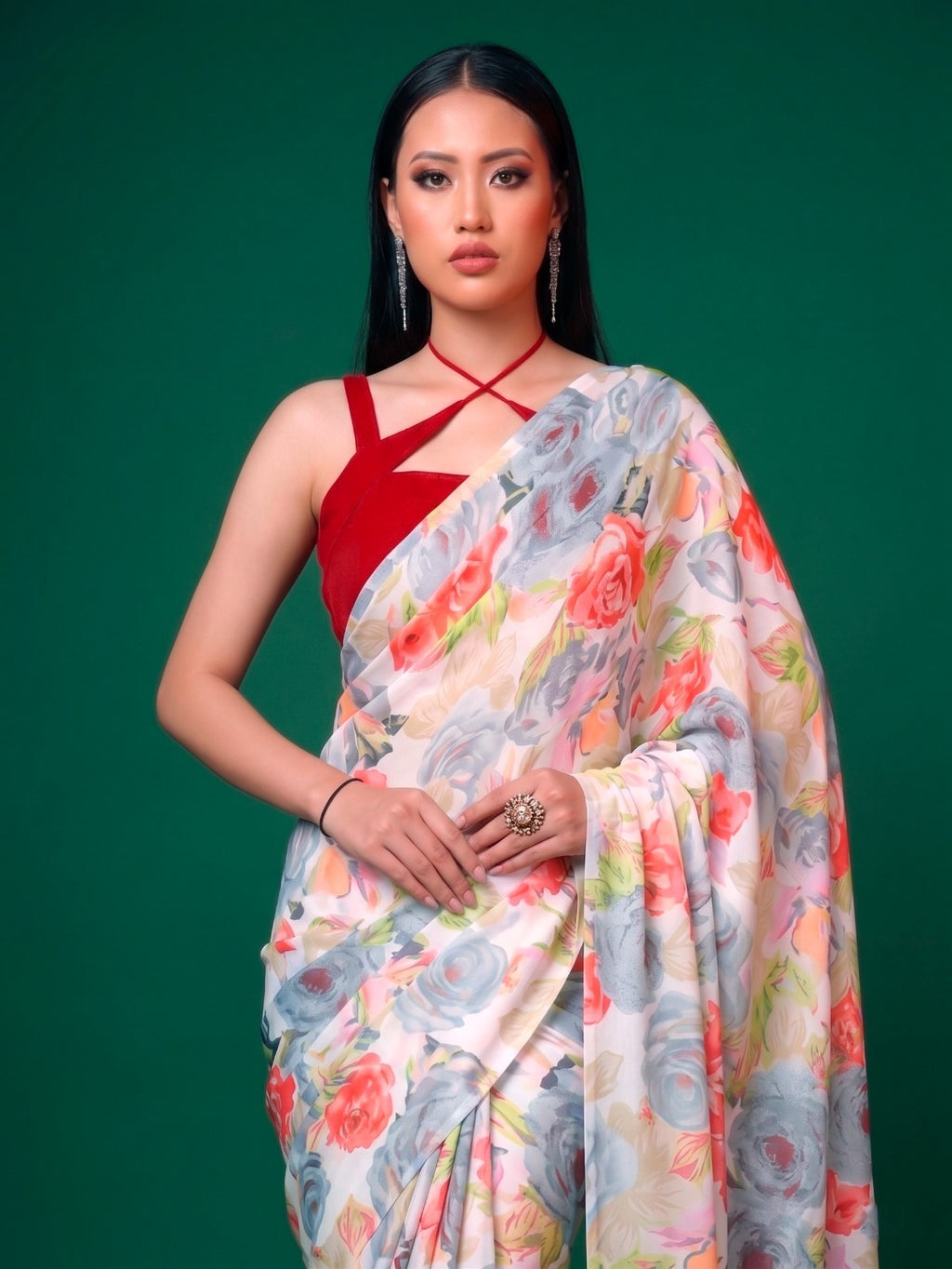 Satin Saree