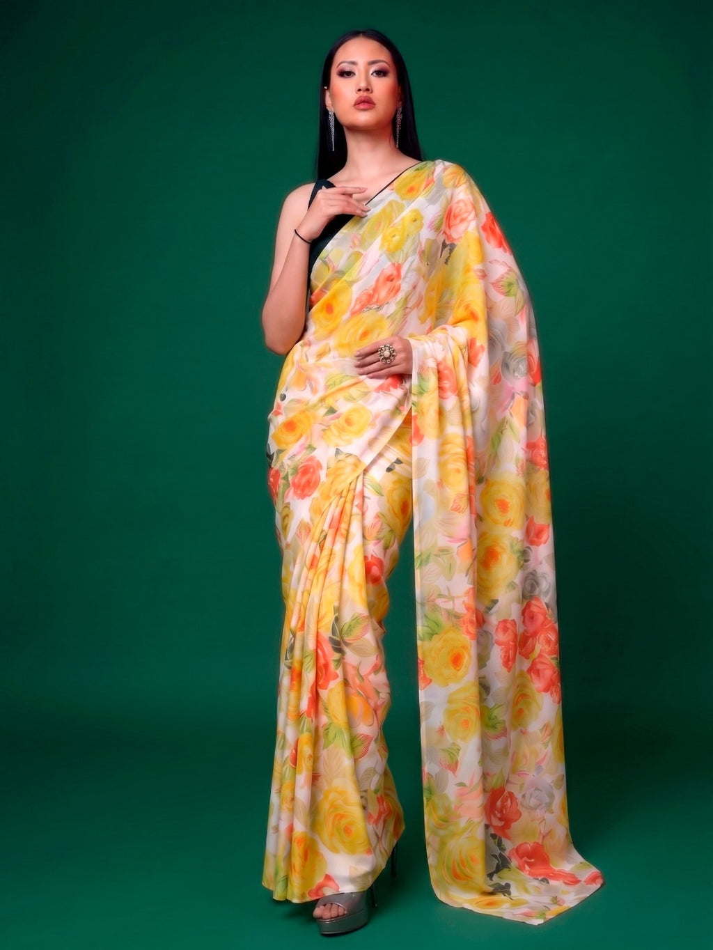 Satin Saree