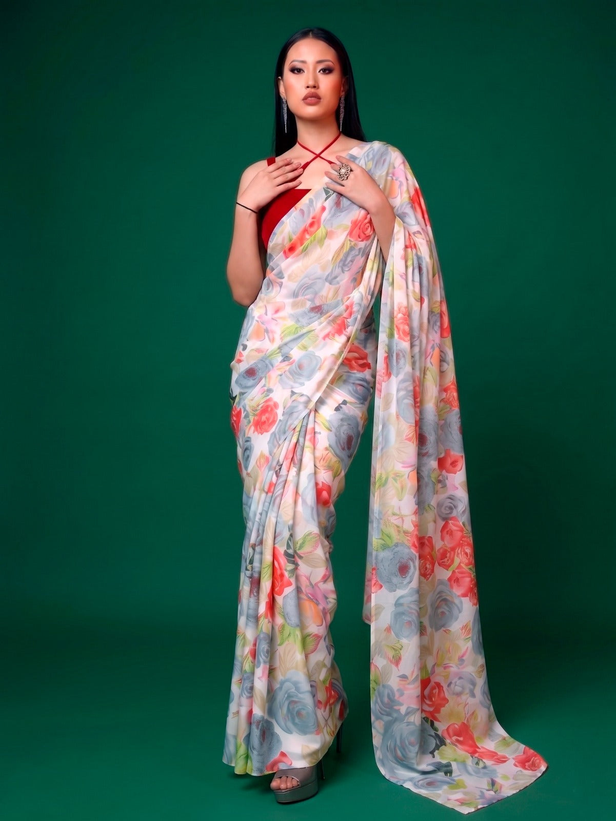 Satin Saree