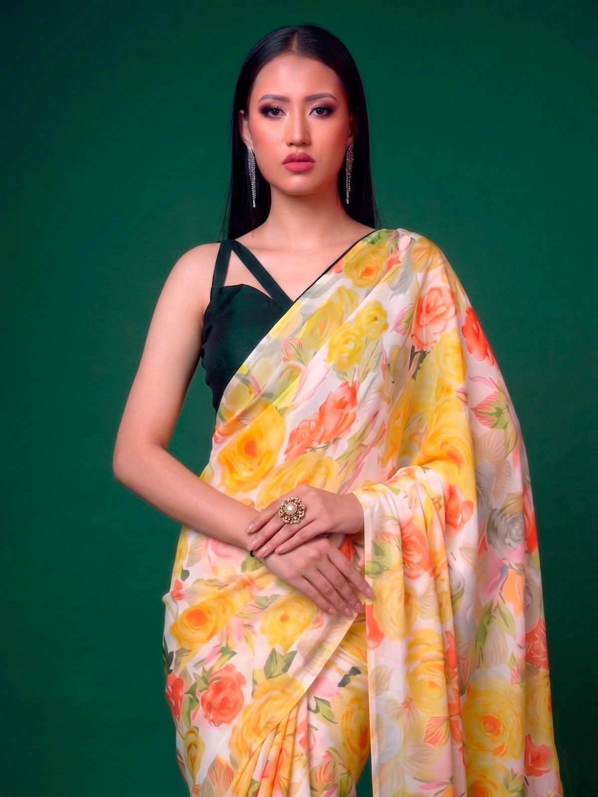 Satin Saree