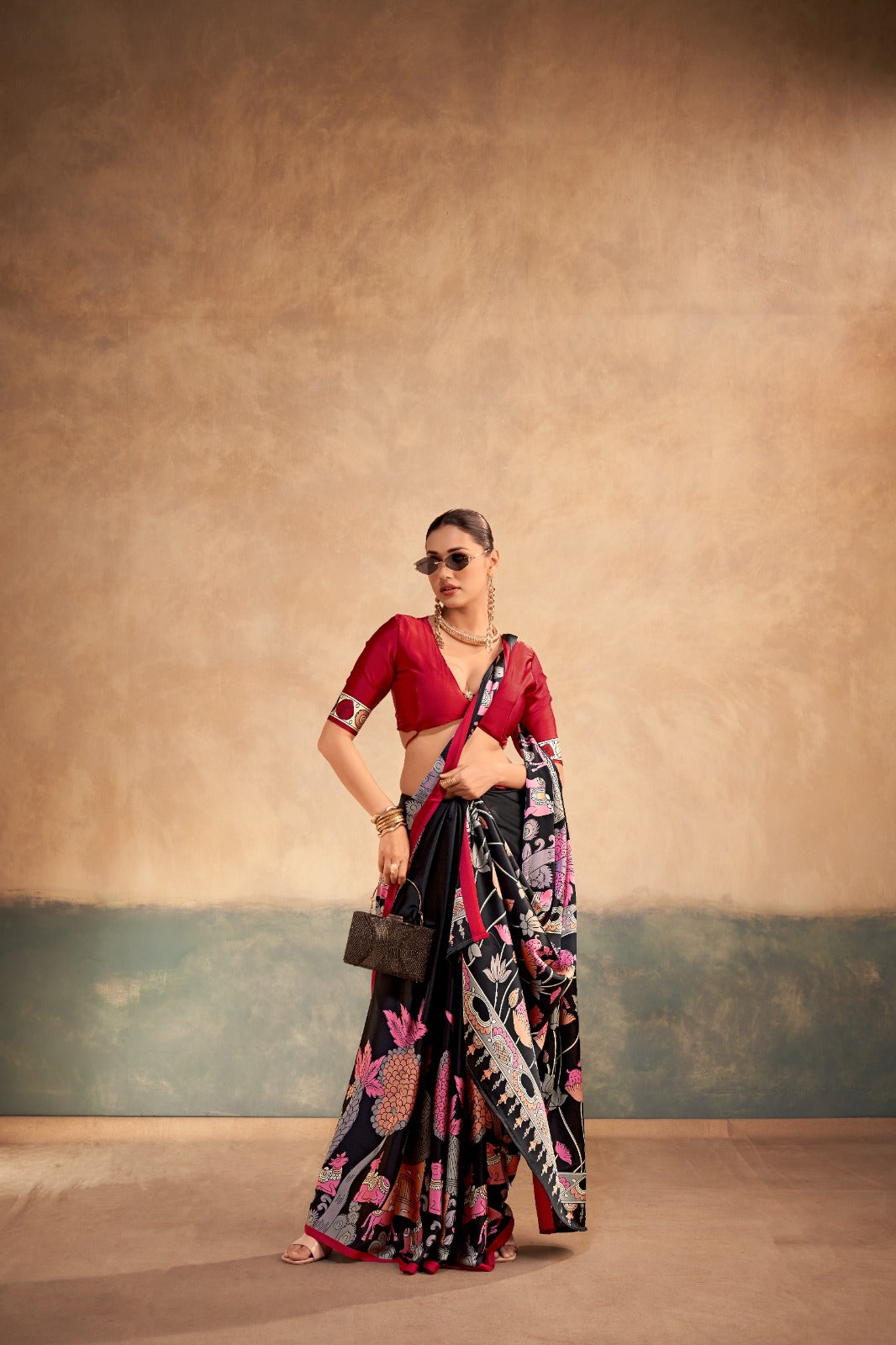 satin silk saree