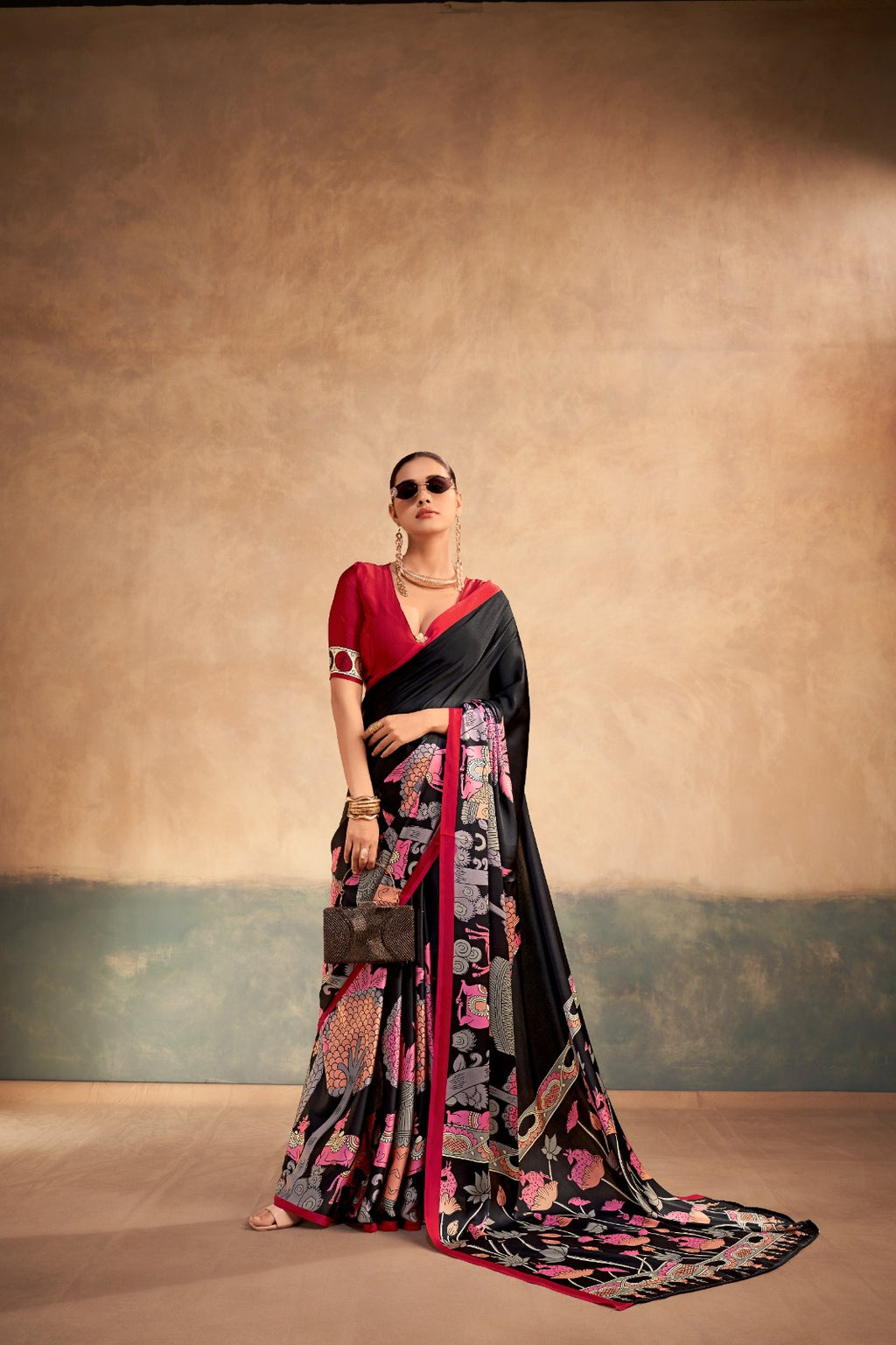 satin silk saree