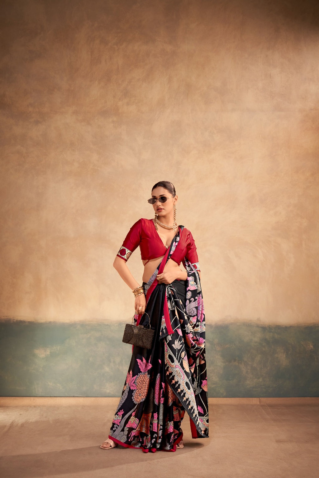 satin silk saree