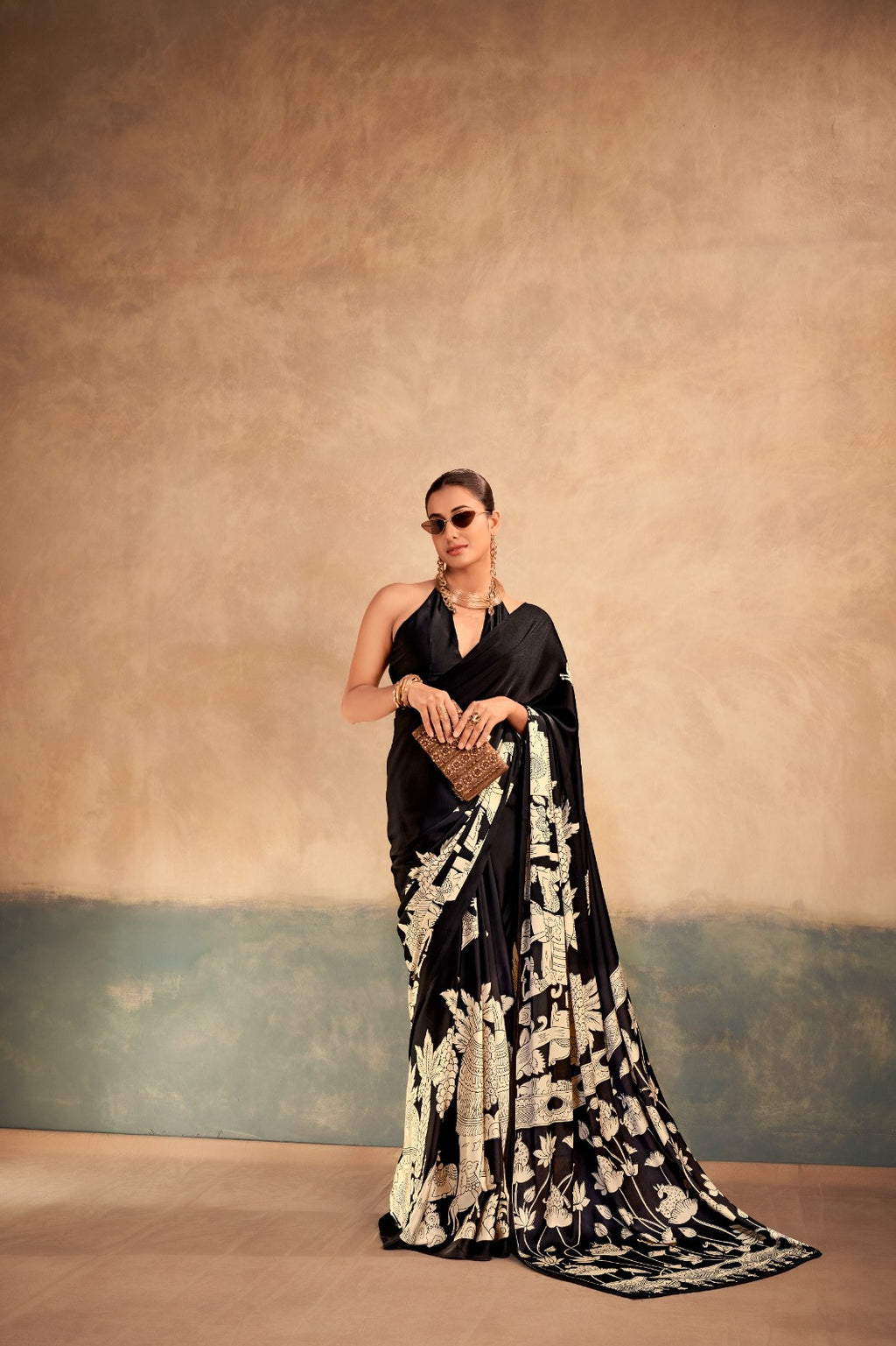 satin silk saree