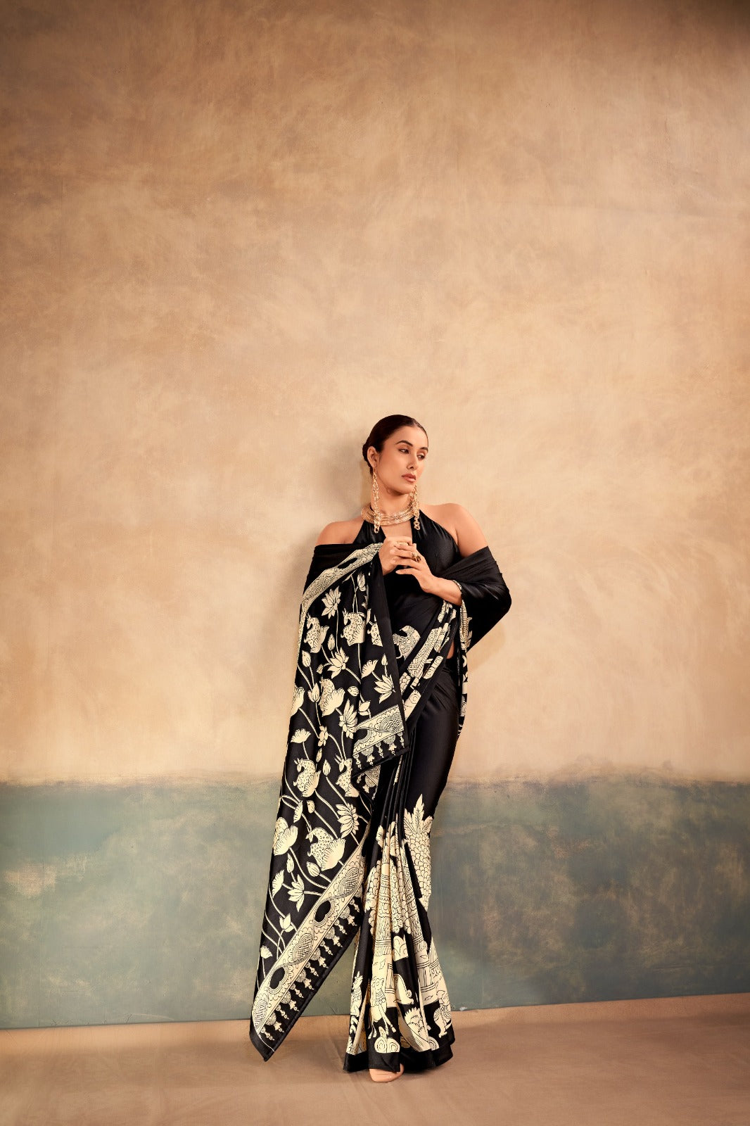 satin silk saree