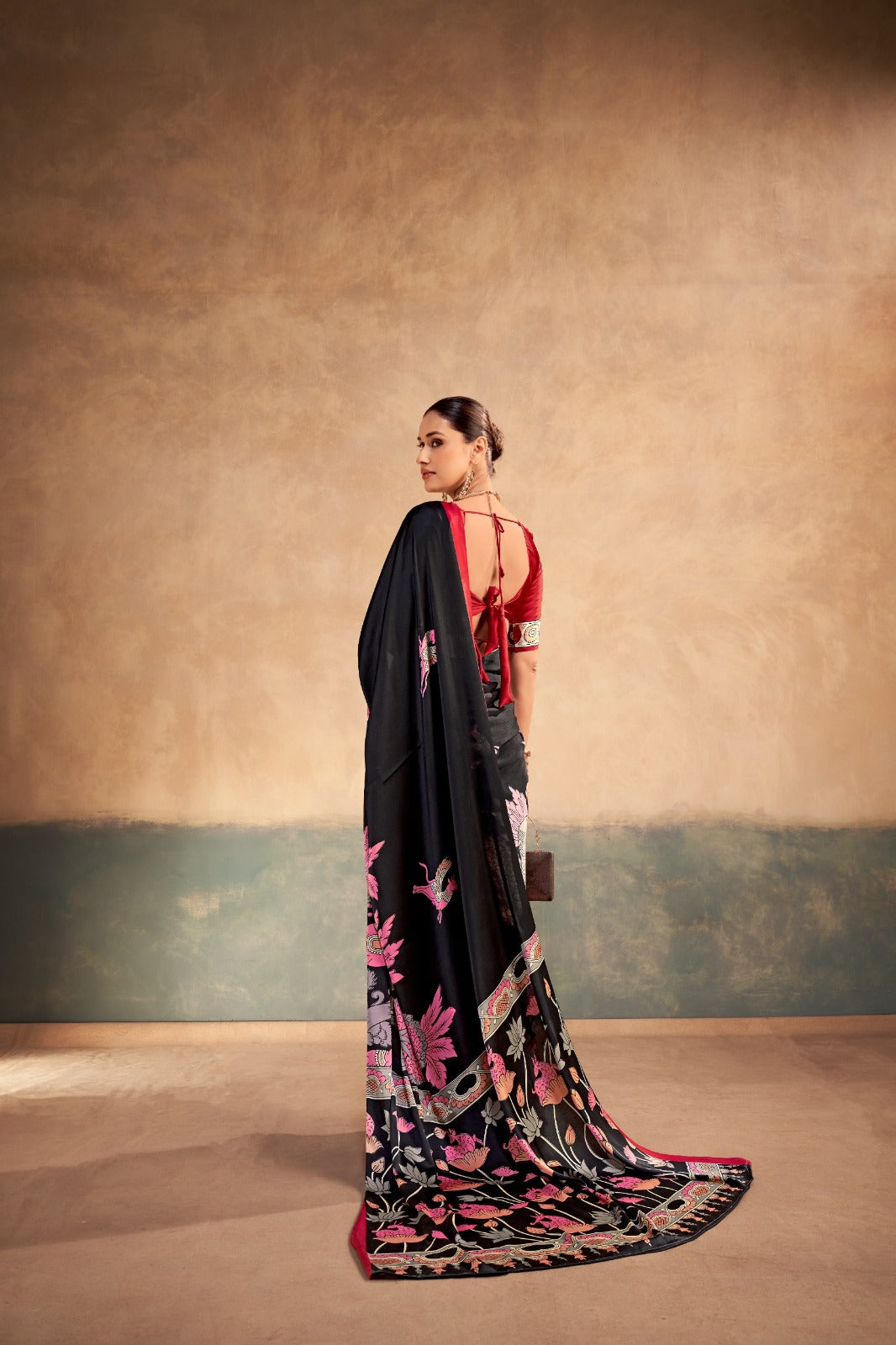 satin silk saree
