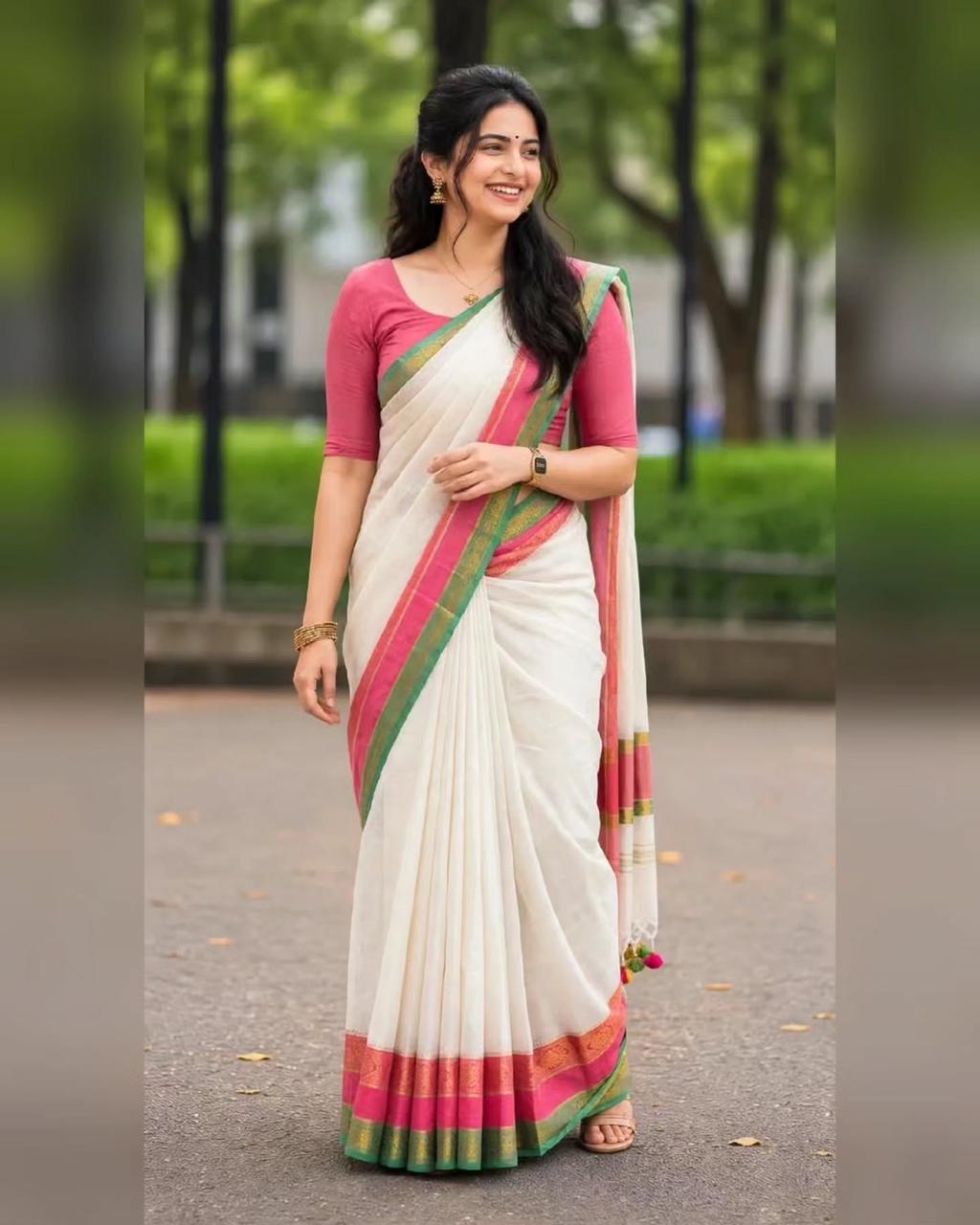 Mul Cotton Saree